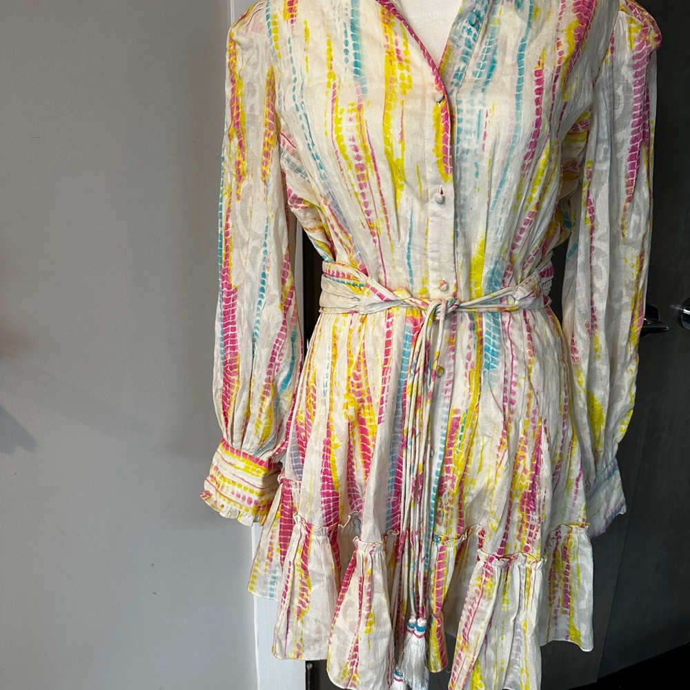 Tie dye shirt dress